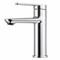 Robinet mitigeur salle de bain design droit monotrou, finition chrome, Robin'Home