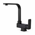Robinet de cuisine design en laiton massif, finition noire, Robin'Home