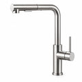 Robinet de cuisine extractible en L, douchette 2 modes de jet, acier inoxydable, Robin'Home