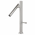 Robinet de cuisine design bec orientable, acier inoxydable, finition argent, Robin'Home