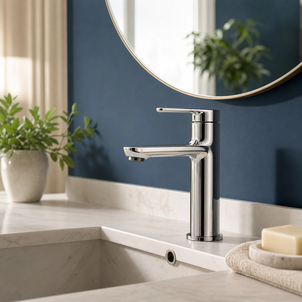 Robinet mitigeur lavabo monotrou en laiton