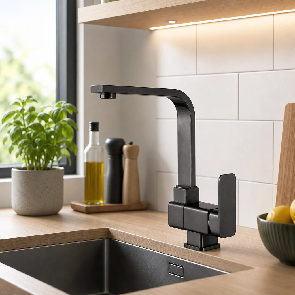 Robinet de cuisine mitigeur pivotant en laiton