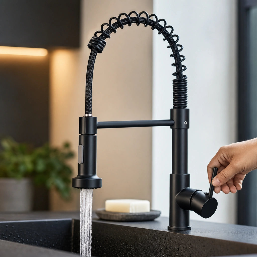 Robinet de Cuisine à double Bec Pivotant 360°