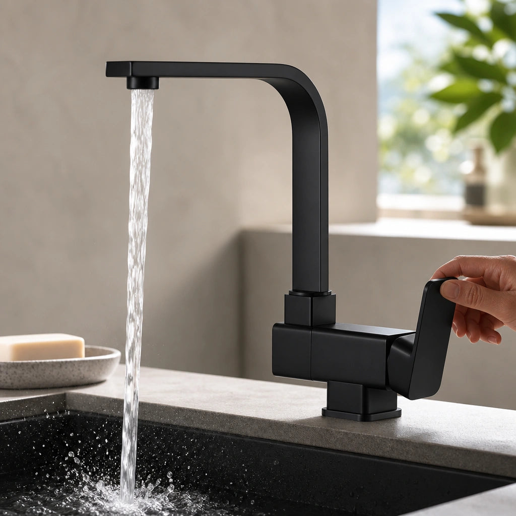 Robinet de cuisine mitigeur pivotant en laiton