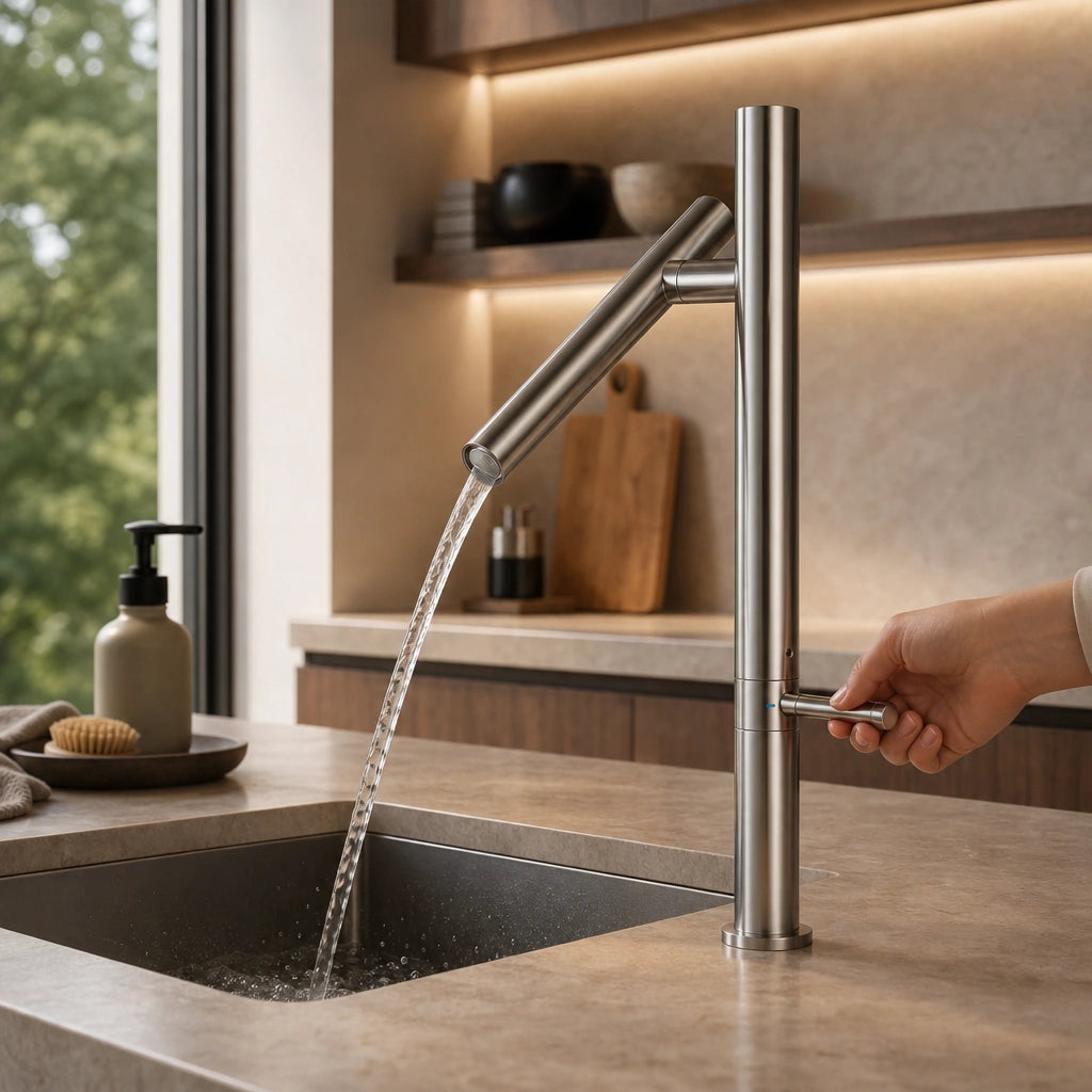 Robinet de Cuisine Design à Bec Orientable