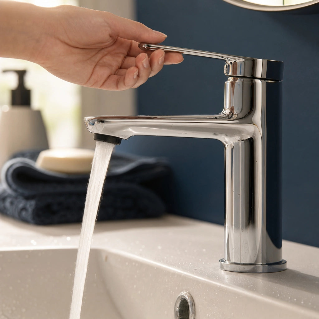 Robinet mitigeur lavabo monotrou en laiton