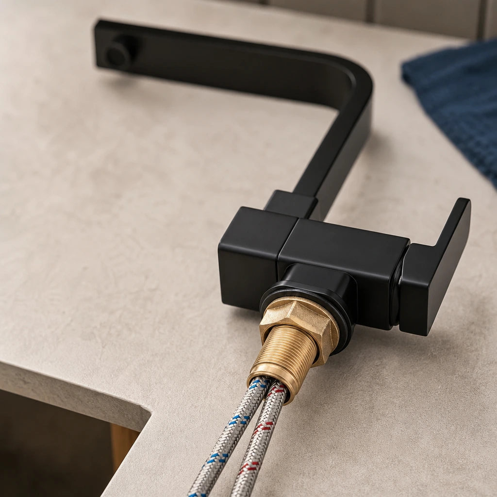 Robinet de cuisine mitigeur pivotant en laiton