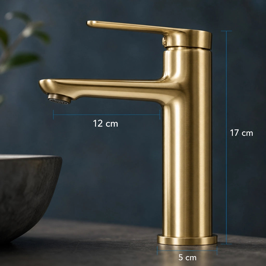 Robinet mitigeur lavabo monotrou en laiton